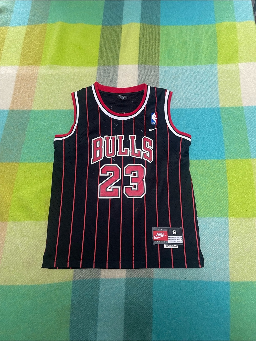 Nike Black Jersey with Red Pinstripes